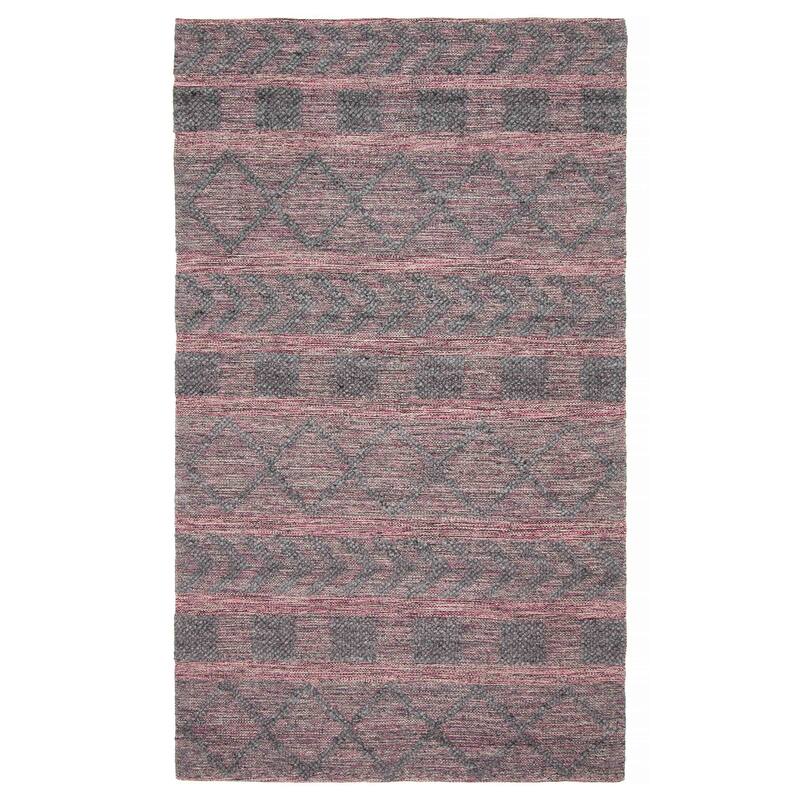 ECARPETGALLERY Braid weave Sienna Dark Grey Wool Rug - 4'11 x 8'4 - Grey - 4'11 x 8'4