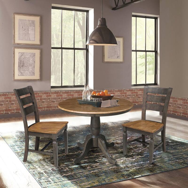 Vista Ladderback Solid Wood Dining Chairs - Set of Two