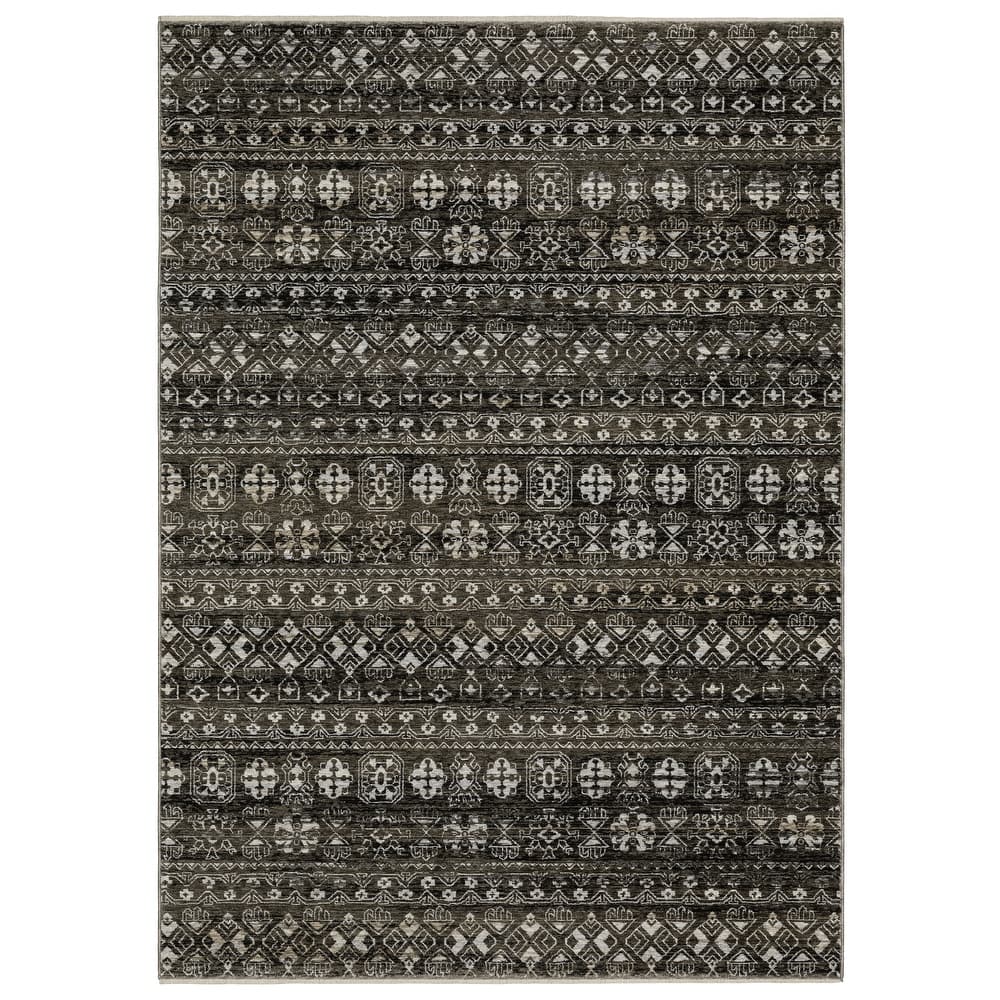 Style Haven Cádiz Nomadic Tribal Charcoal/Grey Area Rug