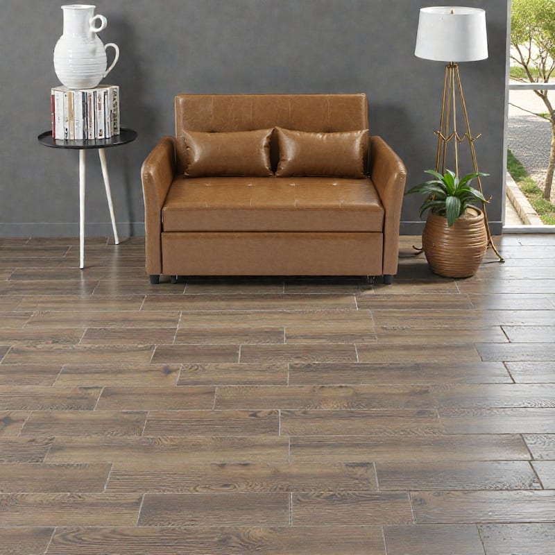 51.57" Convertible Sleeper Bed, Adjustable Oversized Armchair with Pull-Out Design and Three USB Ports for Small Spaces