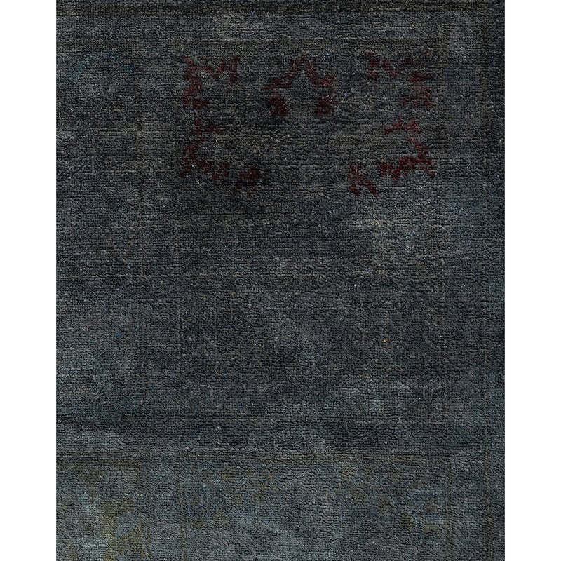 Contemporary Overdyed Wool Hand Knotted Area Rug - 6' 2" x 9' 2"
