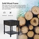 preview thumbnail 7 of 22, Eric Traditional 26" Tall Solid Wood End Table with Built-in Charging Station and Extendable Tray Set of 2 by HULALA HOME