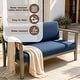 preview thumbnail 141 of 195, Outdoor Teak Solid Wood Patio Furniture Set Loveseat Armchair Table Collection