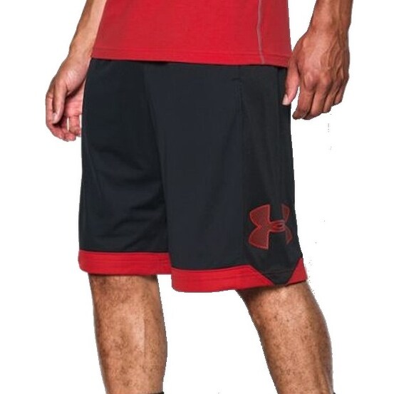 Shop Under Armour New Black Red Mens Small S Loose Fit Basketball