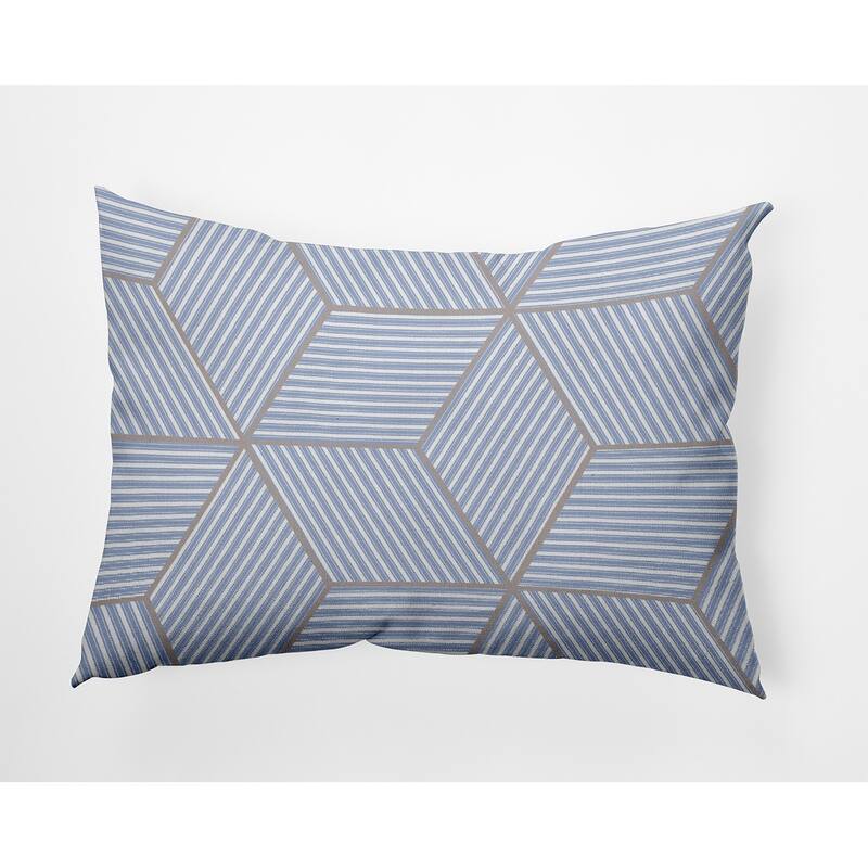 Cube Stack Indoor/Outdoor Throw Pillow - Peri - 14" x 20"