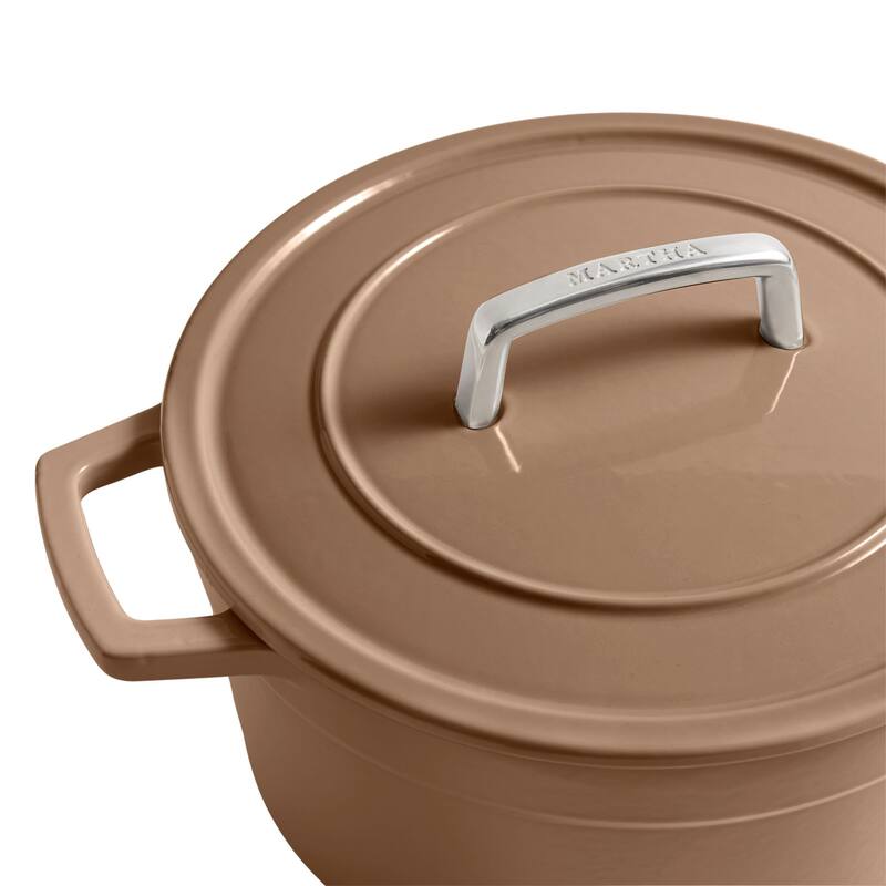 Martha by Martha Stewart 5 QT Enameled Cast Iron Dutch Oven w/Lid - Bay Leaf