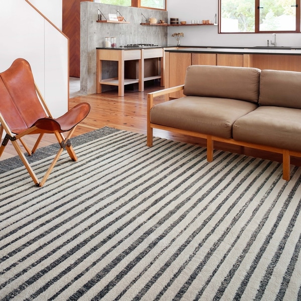 Alexander Home Vail Modern & Contemporary Stripe Area Rug. Opens flyout.