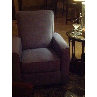 Shop Zoey Grey Nursery Swivel Glider Recliner Chair - Free ...