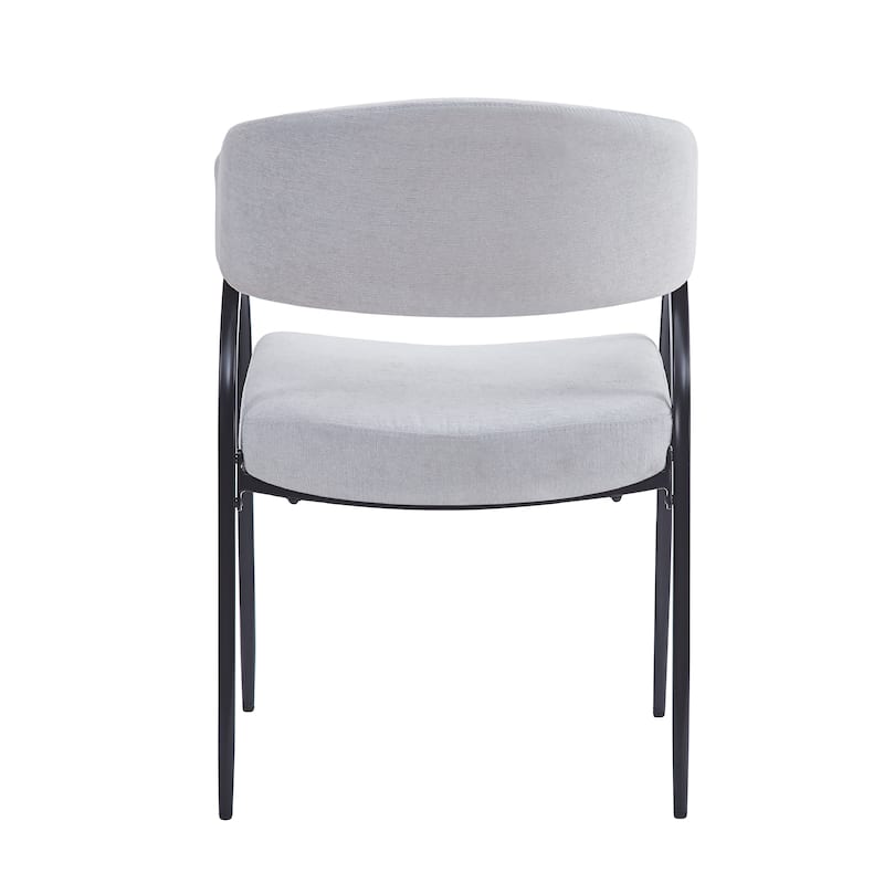 Naci Modern Fabric Dining Chairs With Curved Backrest by Christopher Knight Home