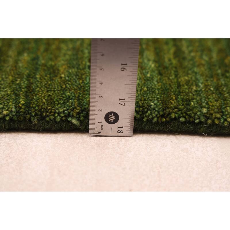 ECARPETGALLERY Hand Loomed Kashkuli Gabbeh Green Wool Rug - 5'0 x 7'10