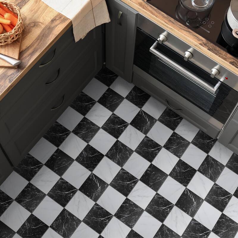 Merola Tile Merzoni Checker Ruzzini 17-7/8" x 17-7/8" Porcelain Floor and Wall Tile