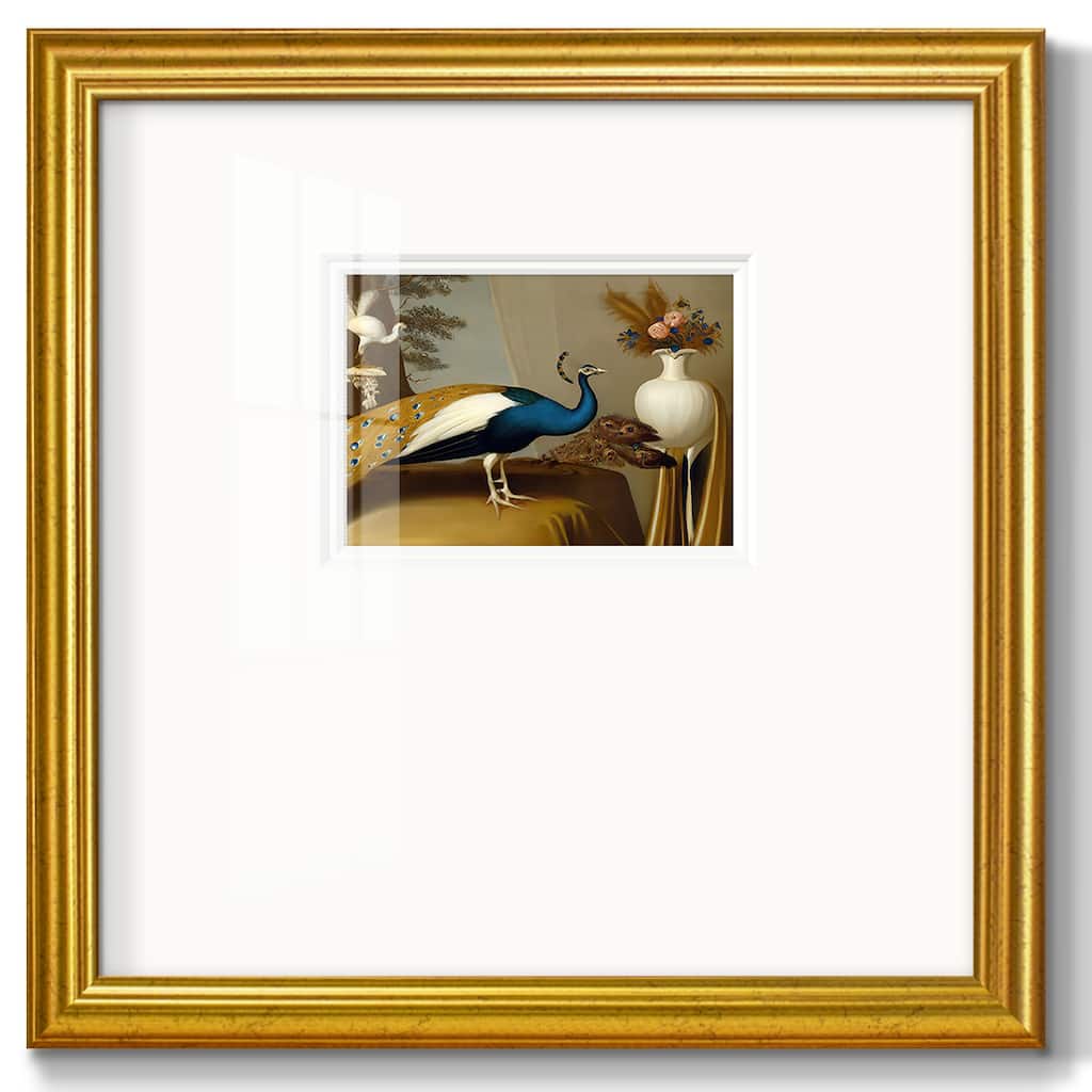 Golden Peacock vPremium Framed Print