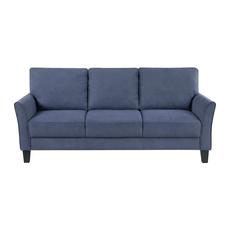 Felix 78.5" Textured Living Room Sofa - Wood Finish Exposed Feet