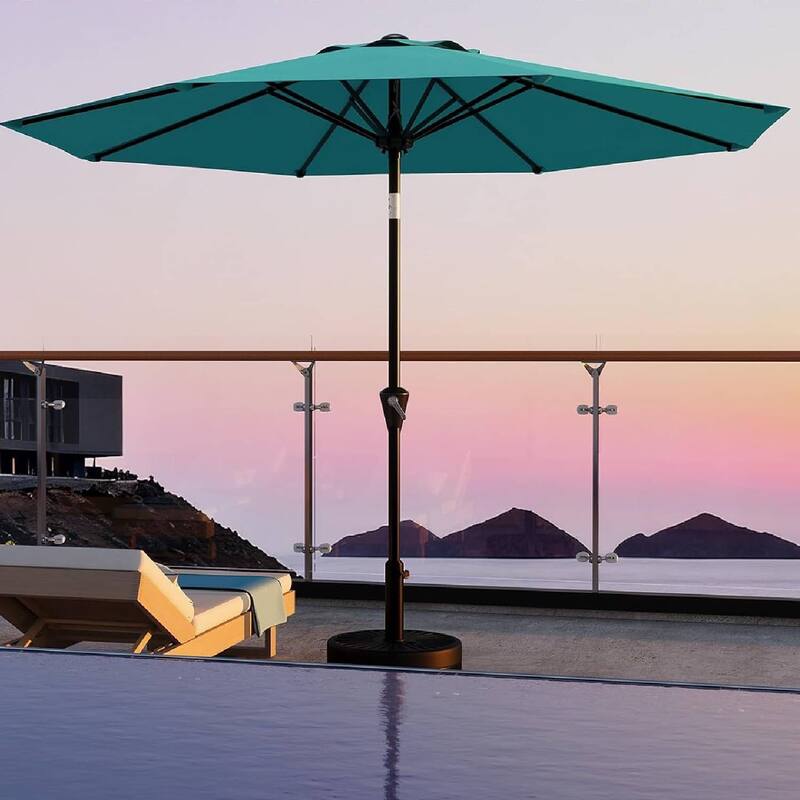9FT Patio Umbrella with Smooth Crank Lift UV Protection Waterproof for Pool, Deck, Yard, Garden (No Base)