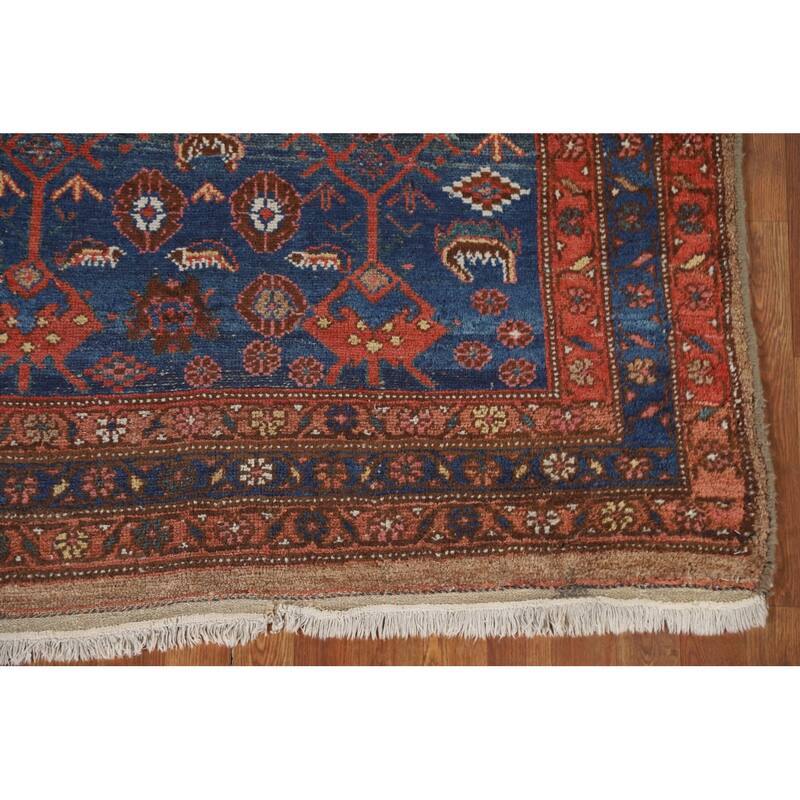Antique Heriz Bakhshayesh Persian Area Rug Hand-Knotted Wool Carpet - 4'6"x 7'9"