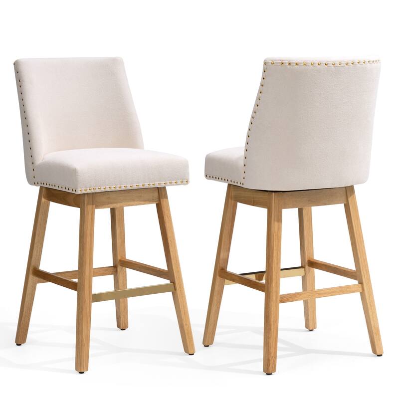 Crestlive Bar Stools Swivel Barstool with Back