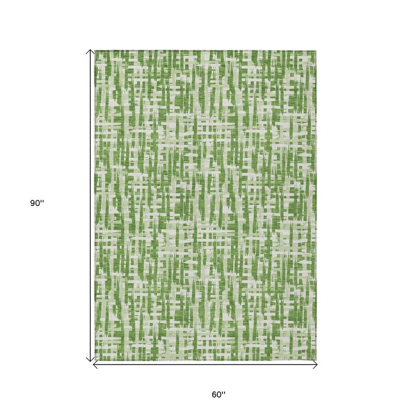 HomeRoots Abstract Transitional Rectangle Outdoor Rug