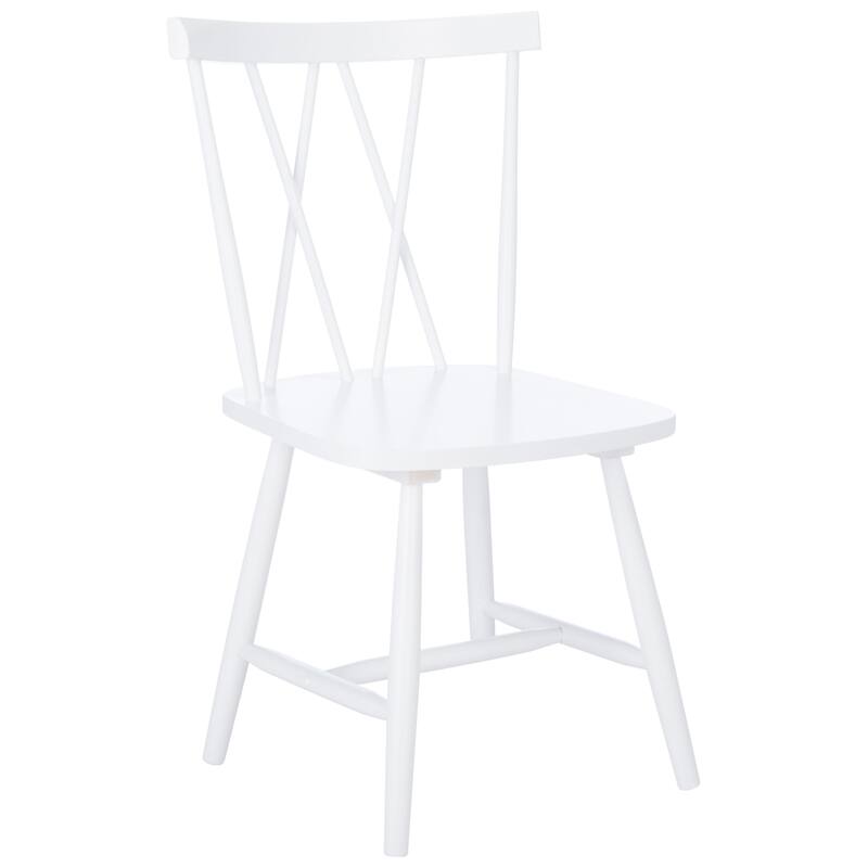 SAFAVIEH Treva Spindle Back White Dining Chair (Set of 2) - 20.9" W x 19.7" L x 34.1" H - 21Wx20Dx34H