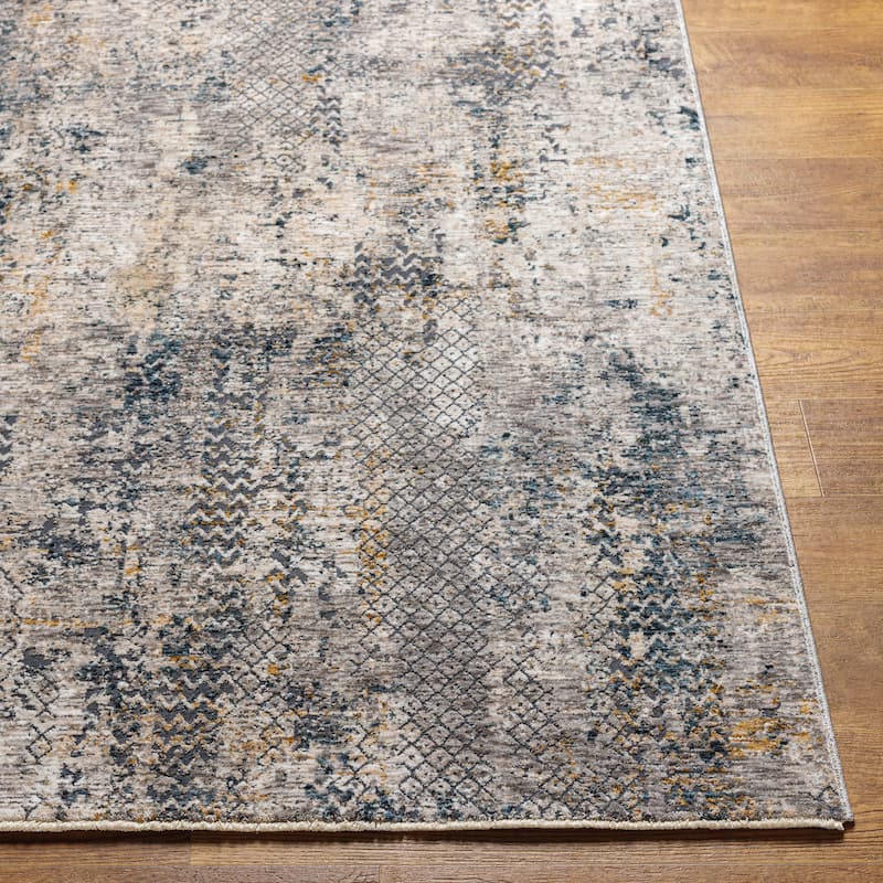 Artistic Weavers Wrexham Abstract Gray Blue Area Rug