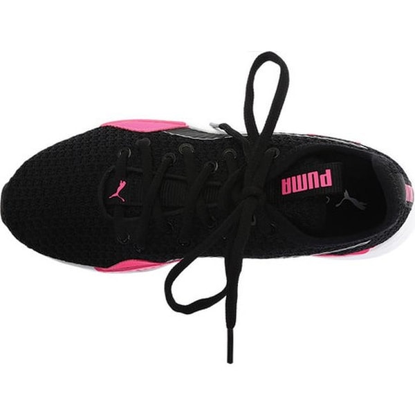 black and pink puma shoes