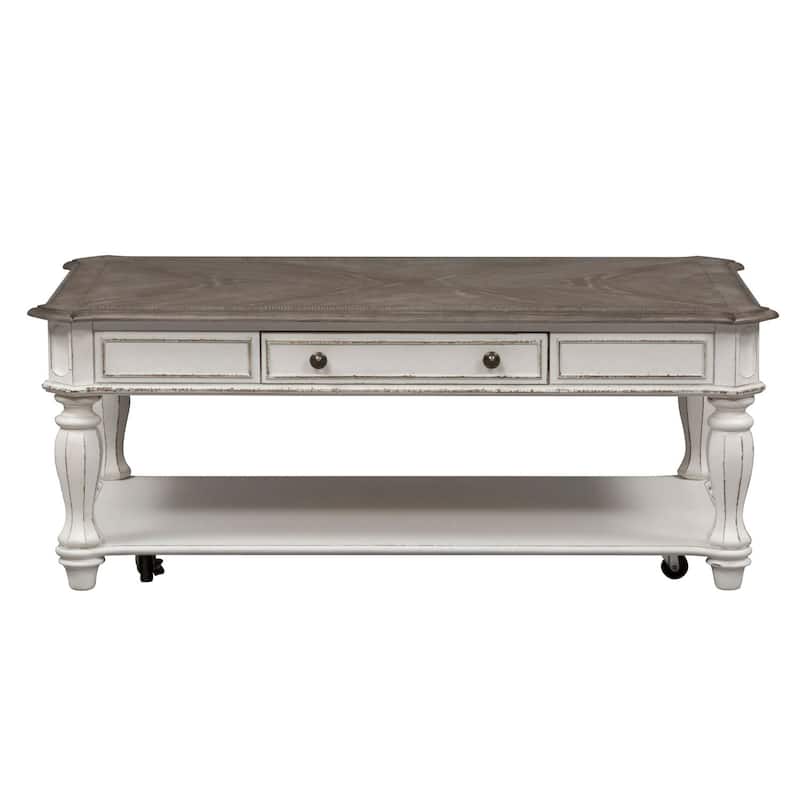 Magnolia Manor Antique White Rectangular Cocktail Table