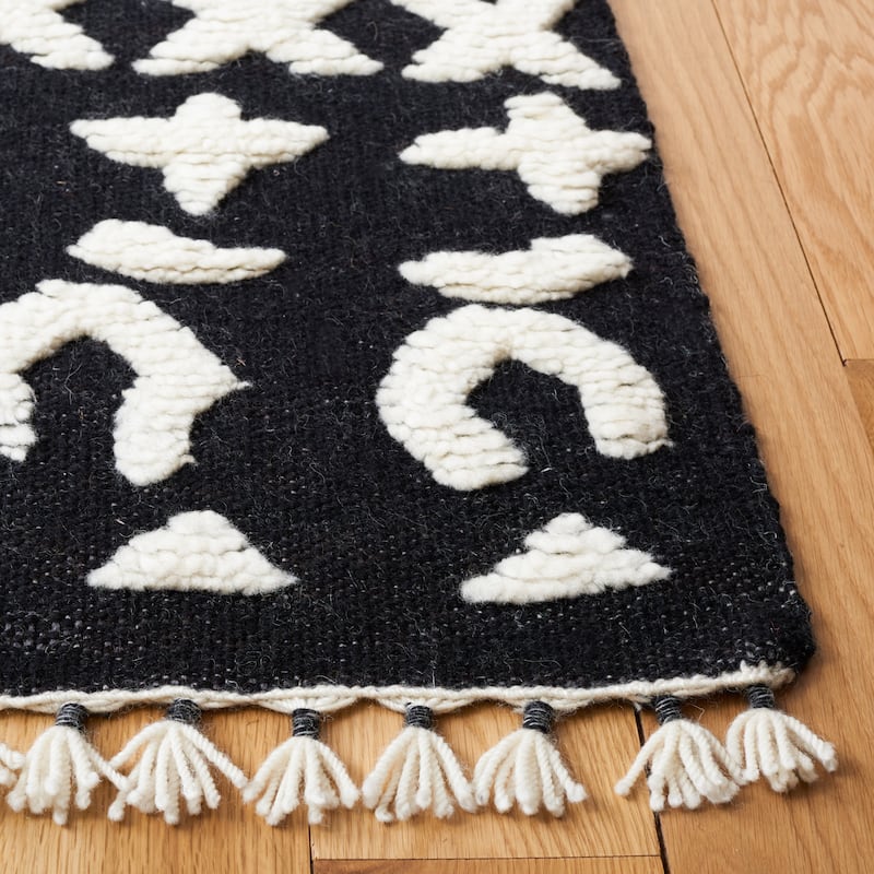 SAFAVIEH Hand-Knotted Casablanca Shag Fazila Wool Tassel Rug