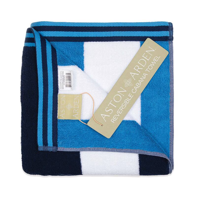Aston & Arden Striped Reversible Oversized Beach Towel - 35x70