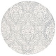 preview thumbnail 33 of 53, SAFAVIEH Handmade Abstract Katie Modern Wool Rug 6' Round - Ivory/Grey - Round