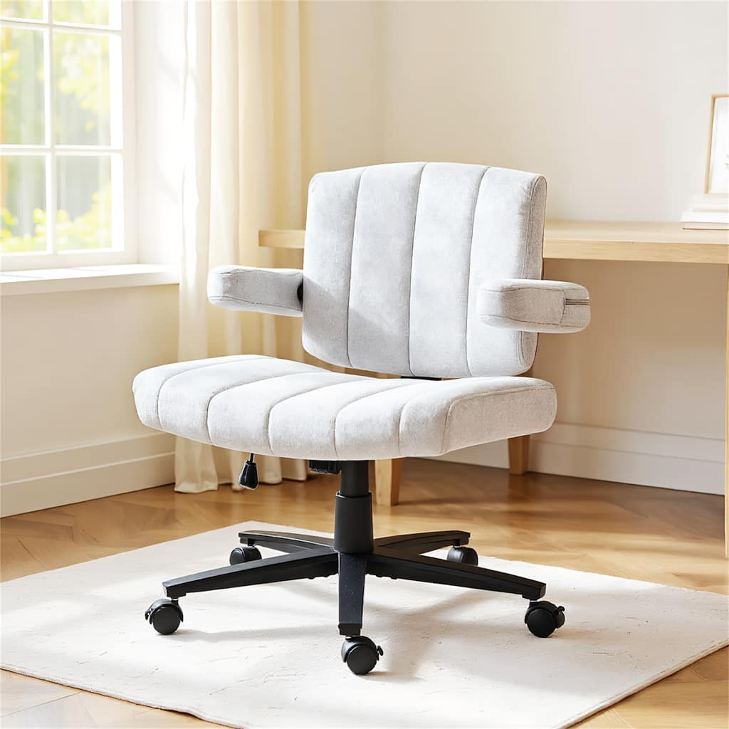 Ergonomic Fabric Office Chair, Adjustable Swivel Executive Desk Chair with Wheels