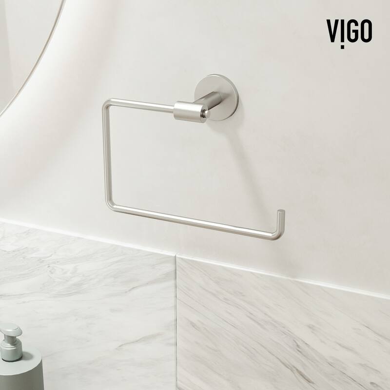 VIGO Elan 4-Piece Bathroom Hardware Accessory Set with 24 in. Towel Bar, Toilet Paper Holder, Hand Towel Holder, Hook