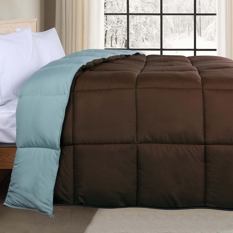 Superior Brushed Microfiber Down Alternative Reversible Comforter