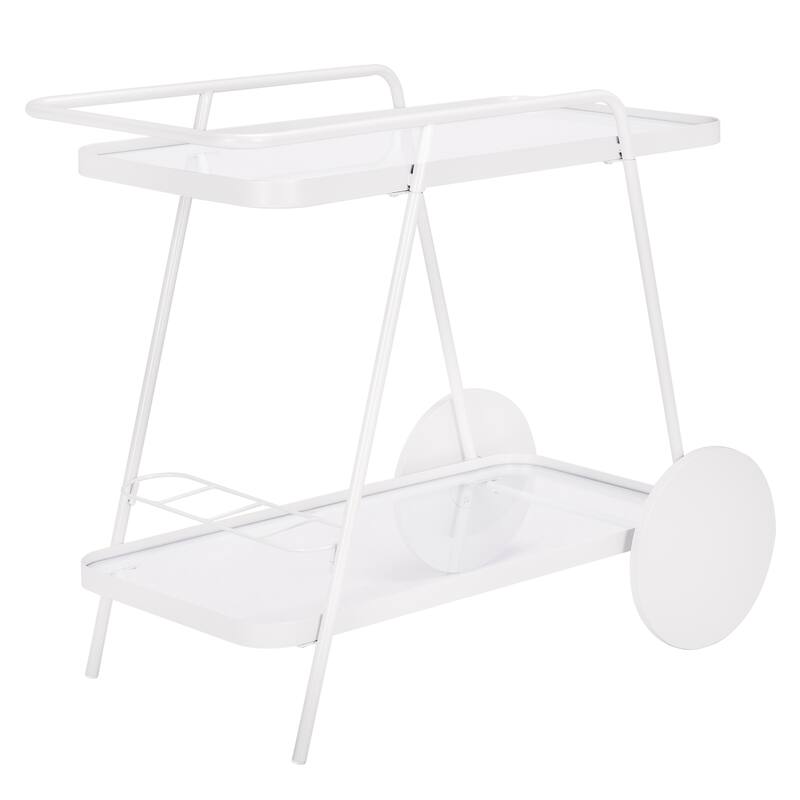 SAFAVIEH Home Zunia 2 Tier Bar Cart - 36"W x 19"D x 30"H