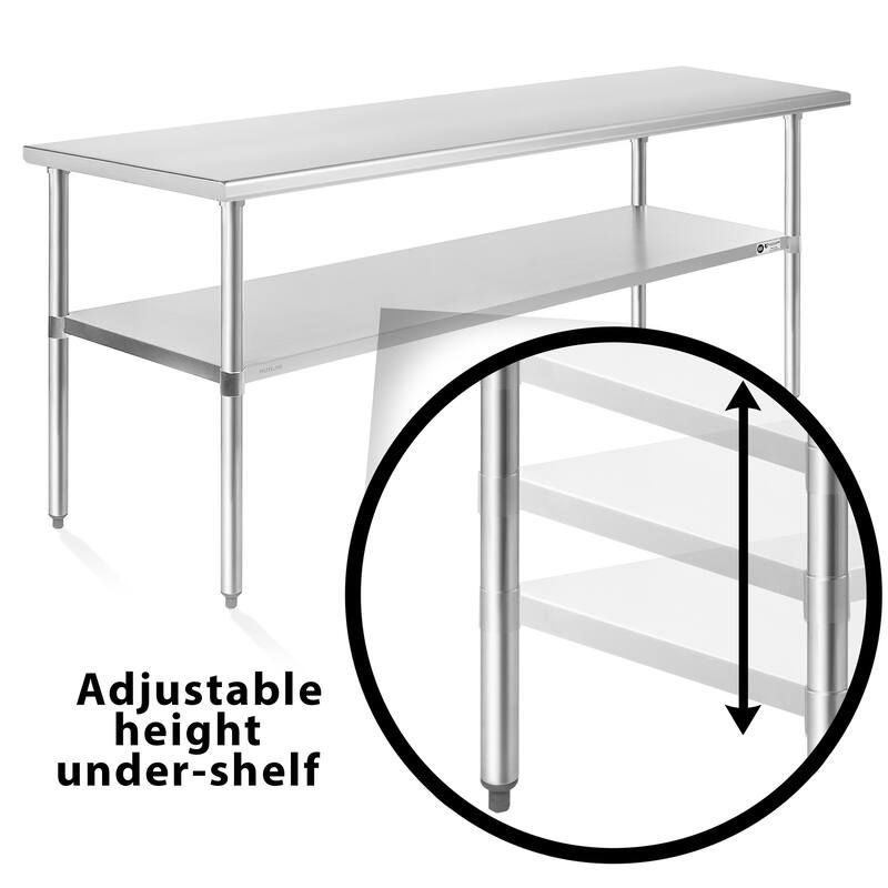 30 x 60 NSF Commercial Stainless Steel Table for Kitchen Prep and Work - 30" x 60"