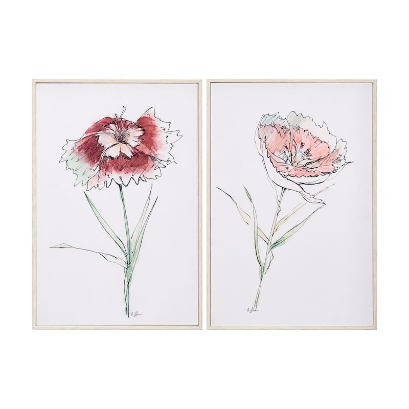 Dianthus (Set of 2) Framed Art Print
