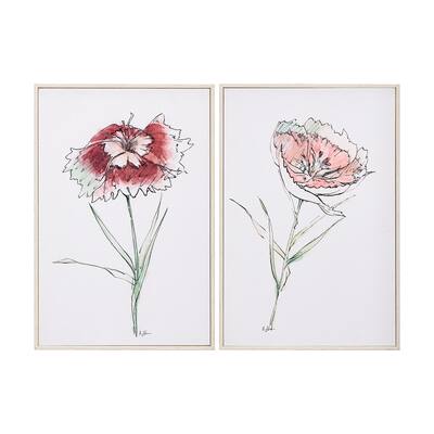 Dianthus (Set of 2) Framed Art Print