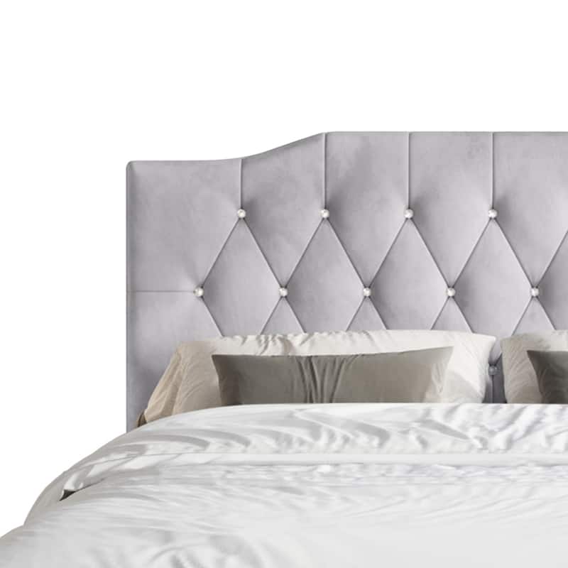 CraftPorch Modern Velvet Tufted Upholstered Platform Bed
