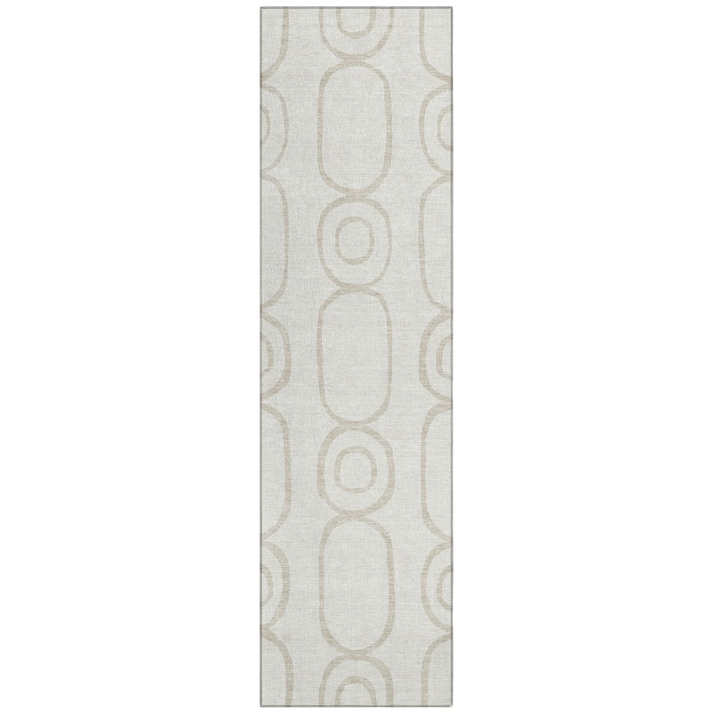 Machine Washable Indoor/ Outdoor Modern Vibe Chantille Rug