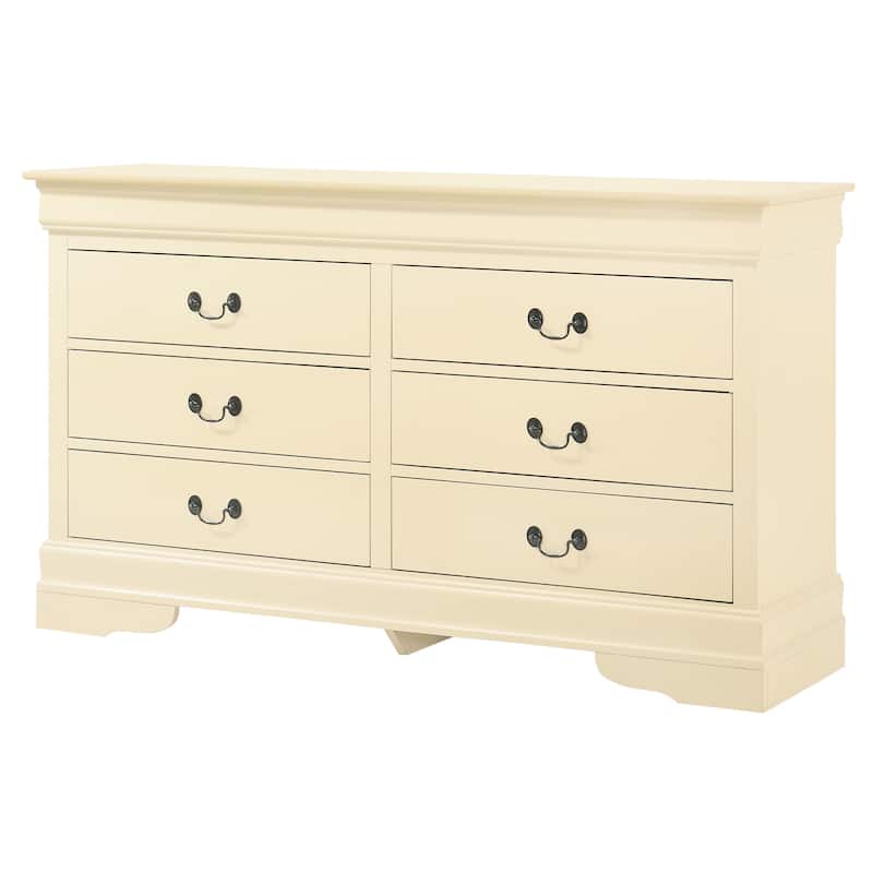 Louis Phillipe 6-drawer Bedroom Dresser