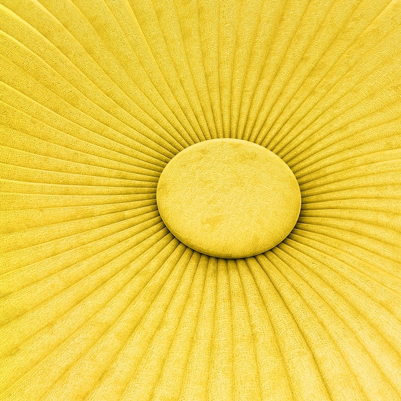 WYNDENHALL Vanessa Round Pouf in Velvet Fabric