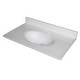 preview thumbnail 25 of 29, Fine Fixtures White Cultured Marble Top With Integrated Sink, 4" Backsplash and Overflow Included.