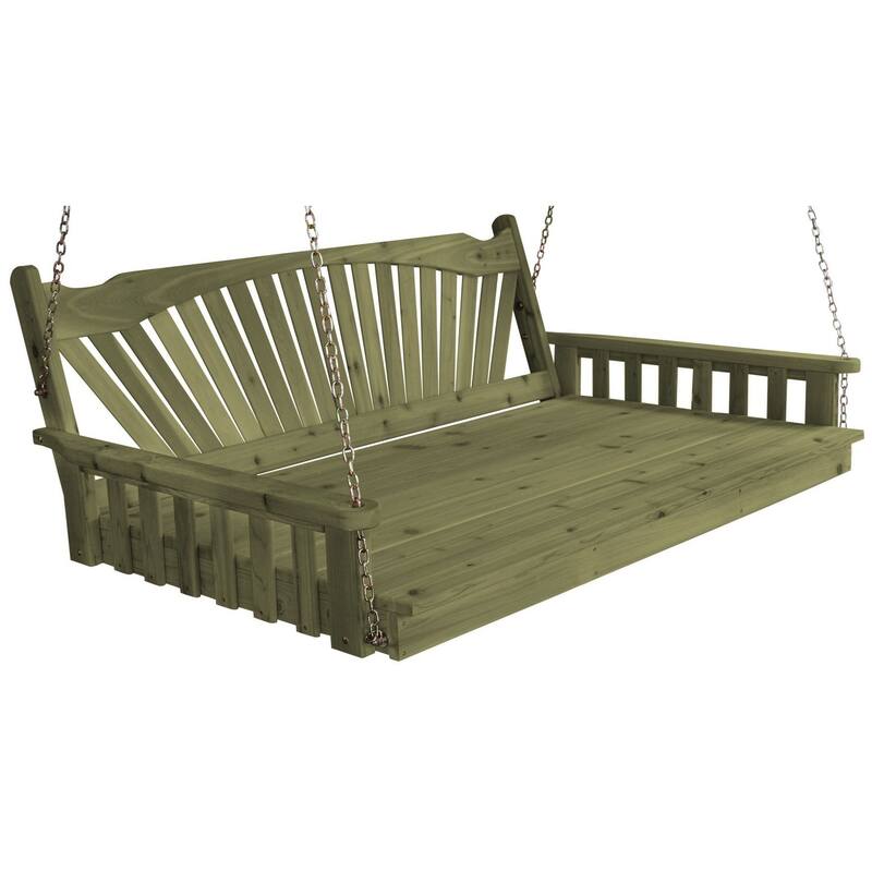 Pine 5' Fanback Swingbed - Linden Leaf Stain