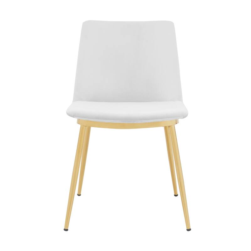 Messina Retro Velvet Dining Chairs with Gold Legs - Set of 2