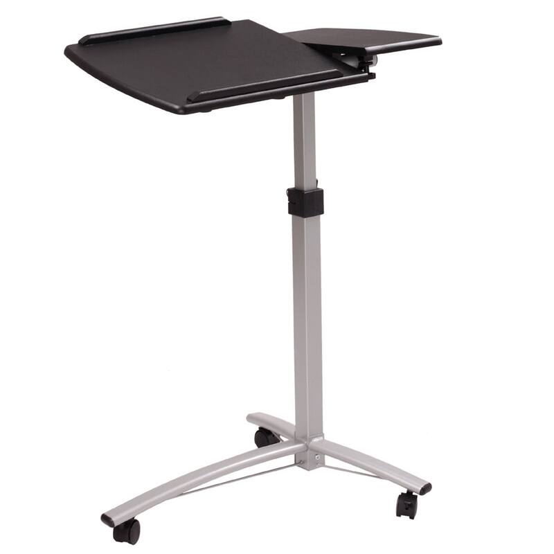 Black Melamine Steel Adjustable Lifting Computer Desk Space-Saving