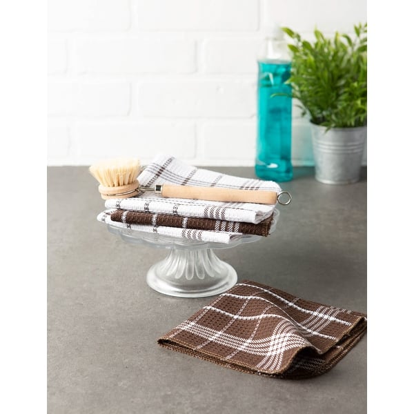 J & M Home Fashions - Set Da 12 Strofinacci In Tessuto Waffle, Blu, 33x33 Cm, Multiuso - 2