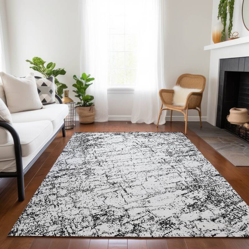 Machine Washable Indoor/ Outdoor Chantille Modern Texture Rug