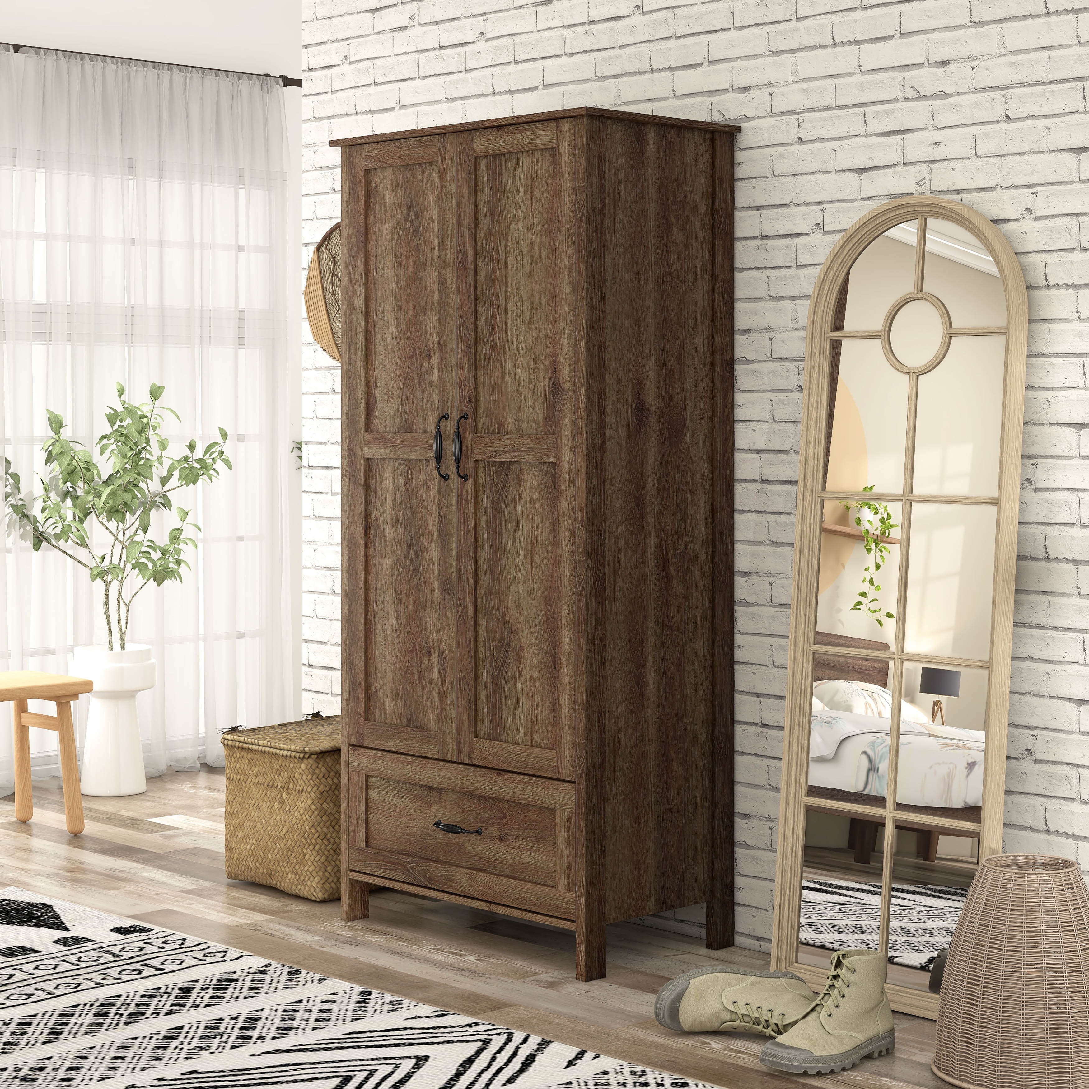 Walnut wardrobes for sale hotsell