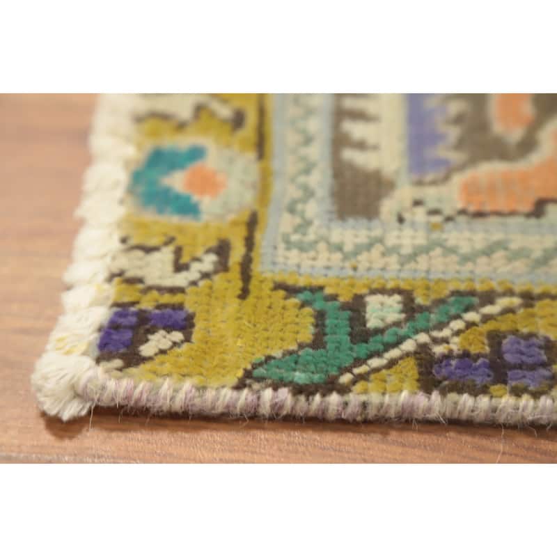 Hand Knotted Oriental 100% Wool Carpet Traditional Floral Oranges & Rust Tabriz Area Rug - 9' 1'' X 6' 4''