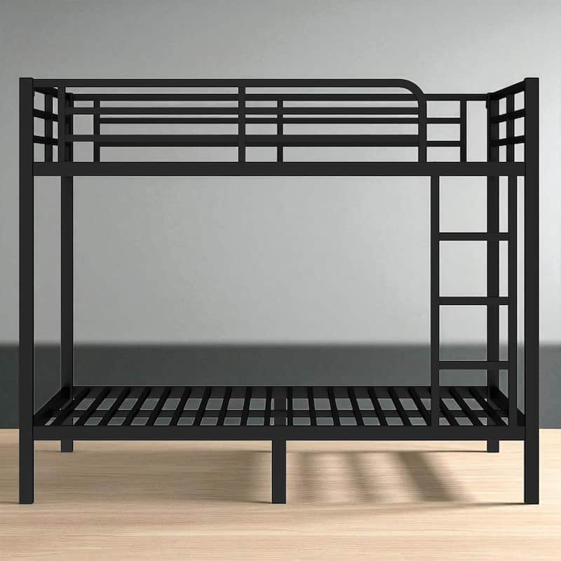 Full over Full/Twin XL over Twin XL Metal Bunk Bed for Teens and Adults, Space-Saving, Noise-Free, No Box Spring Needed