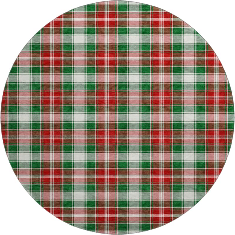 Premium Washable Super Soft Christmas Plaid Mayfield Rug