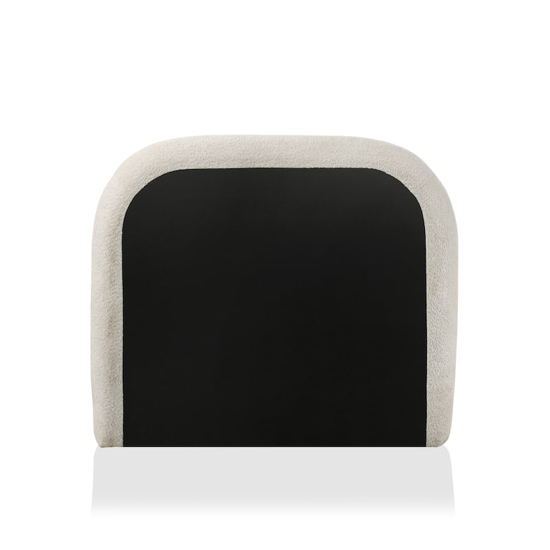 Furniture of America Yarel Modern Ivory Upholstered Kids Twin Platform Bed with Trundle